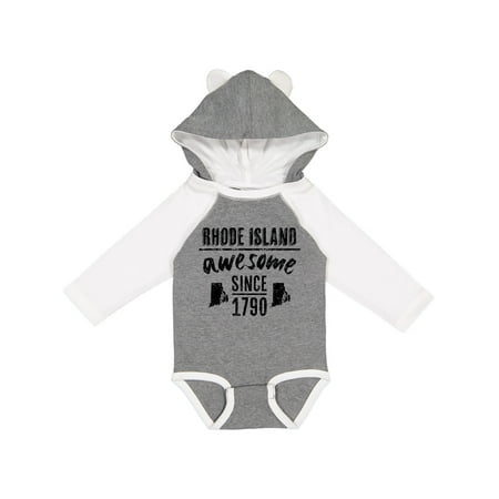 

Inktastic Rhode Island Awesome Since 1790 Gift Baby Boy or Baby Girl Long Sleeve Bodysuit