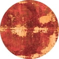 thumbnail image 1 of Ahgly Company Indoor Round Abstract Orange Modern Area Rugs, 7' Round, 1 of 4