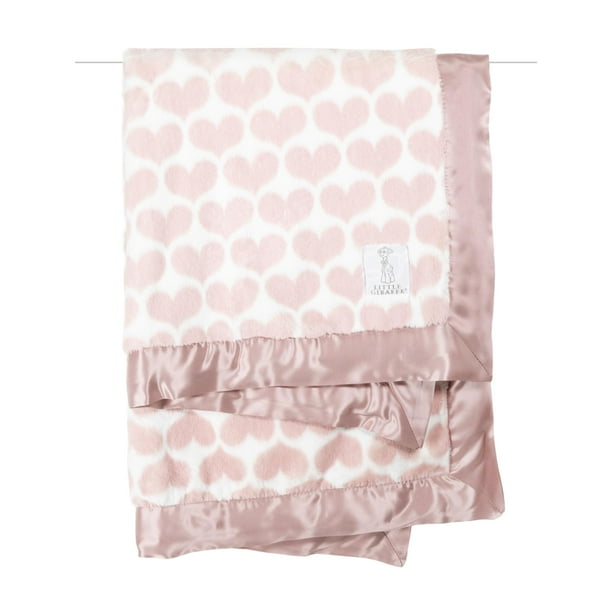 Manta para bebé Little Giraffe Luxe 74 x 89 cm con ribete satinado