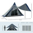 thumbnail image 5 of Barara King Outdoor Tent with Porch Area, Floor and Carry Bag, Portable Camping Shelters for 2-3 Person for Outdoor, Backpacking, Camping, Hiking, Blue, 5 of 7