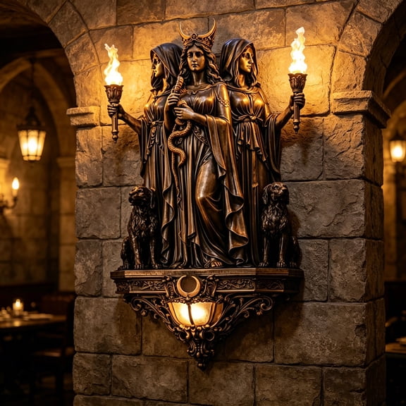 Kieccall Hecate Wall Sconce Vintage Style Wall Lamp Decorative Lighting for Home Bedroom Hallway Gift