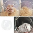 thumbnail image 5 of FRCOLOR Transparent Glass Pet House for Hamsters Small Animals Summer Cooling Nest 6.3x3.9 Inches, 5 of 10