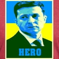 thumbnail image 3 of CafePress - Ukrainian President Zelenskyy Ukraine Flag T Shirt - Mens Tri-blend T-Shirt, 3 of 4
