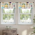 thumbnail image 2 of LALILO Kitchen Curtain Valance Sleep Time Flat With Rod Pocket Window Curtain 52"x 18" Set of 2, 2 of 7