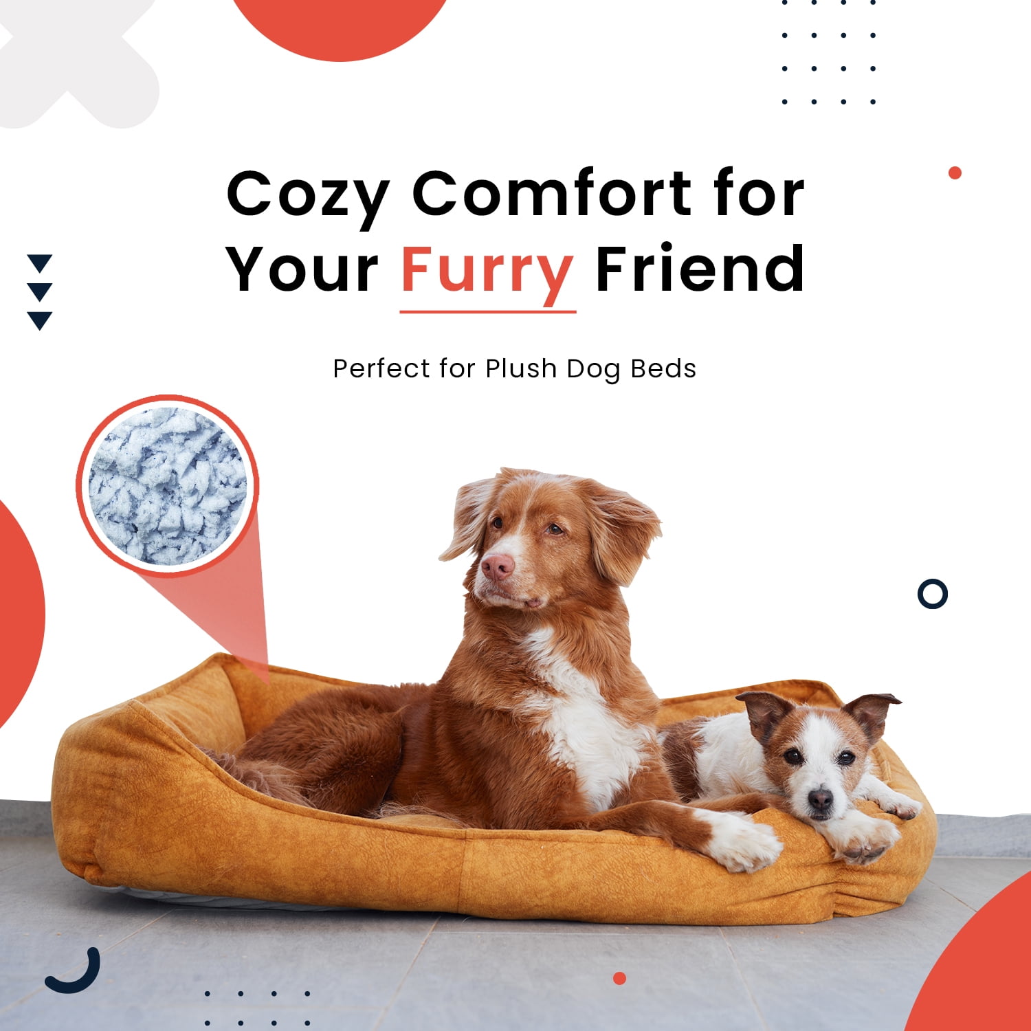 LOUNJ 1LB Shredded Memory Foam Fill for Cushions, Crafts, Bean Bags, Pillows, or Dog Beds, Made in The USA
