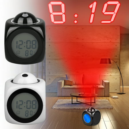 Alarm Clock Radio with Time Projection, Battery Backup,Auto Time Set,24 Hour Display,Nap/Sleep Timer,℃/℉ Switchable,3 Mode Time Setting Projection LCD Digital Alarm