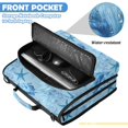 thumbnail image 6 of Zipper Binder with Shoulder Strap 2 inch 3 Ring Waterproof File Folder Organizer Bag 500 Sheet Light Sky-blue Marine Life, 6 of 8