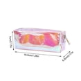 thumbnail image 3 of romoty Holographic Clear Pencil Case, Pink Iridescent Zipper Stationery Pouch Portable Cosmetic Makeup Bag for Desk Office Adults, 3 of 7