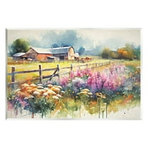 Stupell Industries Country Barn Modern Painting Landscape Painting Unframed Art Print Wall Art, 15 x 10