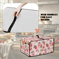 thumbnail image 5 of Renewold Toaster Oven Dust Cover Linen-Look Polyester Washable Convection Oven Air Fryer Small Appliance Protection Case Kitchen Accessories, 22.5 x 18.5 x 13 Inches, Strawberry Flower Pink, 5 of 7