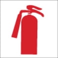 thumbnail image 1 of BRADY 69243 Fire Extinguisher Sign, 7 x 7In, R/WHT, SYM, 1 of 1
