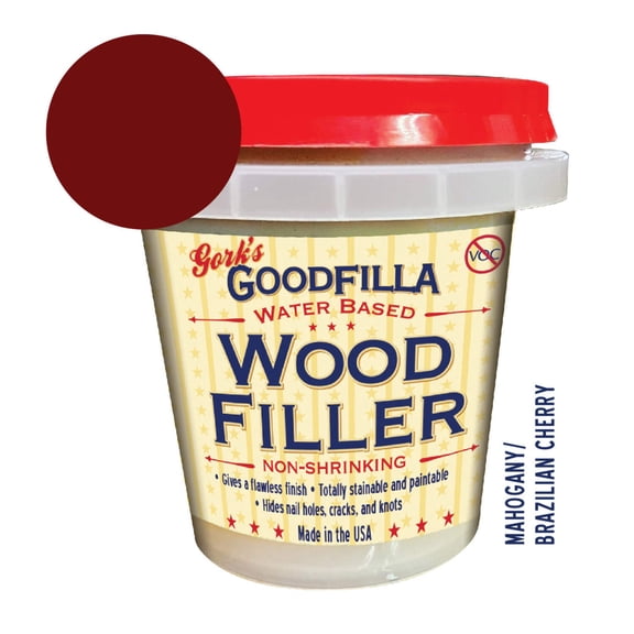 GoodFilla Wood and Grain filler, Mahogany, 8oz