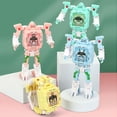 thumbnail image 4 of Reloj deformado robot para niños juguetes reloj electrónico digital para niños niñas regalo de Navidad, 4 of 8