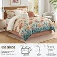 thumbnail image 7 of Lanco 7 Piece Floral Comforter Set, Queen Size Microfiber Print Bedding Set, Blush All Season Bedding, Matching Pillows, Shams, Bed Skirt, 7 of 7