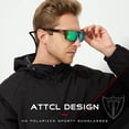 thumbnail image 3 of Gafas de sol ATTCL deportivas polarizadas para hombres con montura cuadrada TR90, 3 of 9