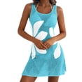 thumbnail image 4 of Women's Summer Swimsuit Cover up Crochet Beach Floral Hollow Out Slit Bikini Sleeveless Cover up Dresses, 4 of 4