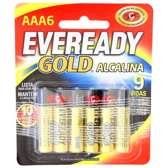 Pilas Eveready Gold AAA 6 pzas