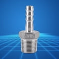 thumbnail image 1 of Cergrey Acier Inoxydable SS304 Tuyau de Filetage Mâle Raccord de Queue de Tuyau de Barbillon BSP 1/8 3/4, Adaptateur de Barbillon, Adaptateur de Tuyau, 1 of 3