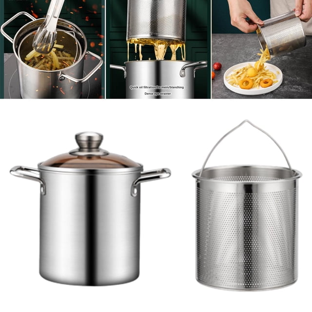 Olla de Acero Inoxidable Perfecl con Cesta Olla Universal Antiadherente