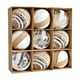 thumbnail image 1 of Paquete de 9 adornos navideños colgantes para árbol, decoración de escenas festivas, juego de decoración colorido, carrito rodante de metal, base de madera, diseño de 2 niveles, plegable,, 1 of 9