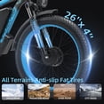 thumbnail image 5 of KAIJIELAISI 26" Fat Tire Electric Mountain Bike for Adults, AWD Dual Motor Electric Bicycles with 21-Speed Gear, Peak 3000W Ebike, 48V 23AH Removable Battery, Fast Dual Hydraulic Brakes, UL2849, 5 of 7
