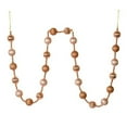 thumbnail image 1 of Vickerman M183558 6 ft. Rose Gold Stripe Ball Garland, 1 of 1
