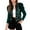 Green, variant on Sequin Panel Puff Sleeve Jacket for Women, Velvet Contrast Open Front, Cropped Elegant Party Outerwear, 1 Piece, S-XXL, Plus Size Friendly