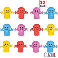 thumbnail image 1 of cUZAIL Party Favors - Marionetas de dedo de 1.5 ", espectáculos de marionetas de la hora del cuento, suministros para fiestas para adultos y niños, paquete a granel de 12, recompensas para maestros pa CUZAIL 670924884118, 1 of 2
