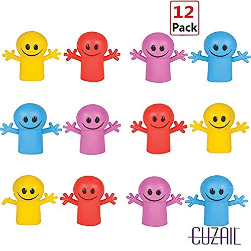 cUZAIL Party Favors - Marionetas de dedo de 1.5 ", espectáculos de marionetas de la hora del cuento, suministros para fiestas para adultos y niños, paquete a granel de 12, recompensas para maestros pa CUZAIL 670924884118