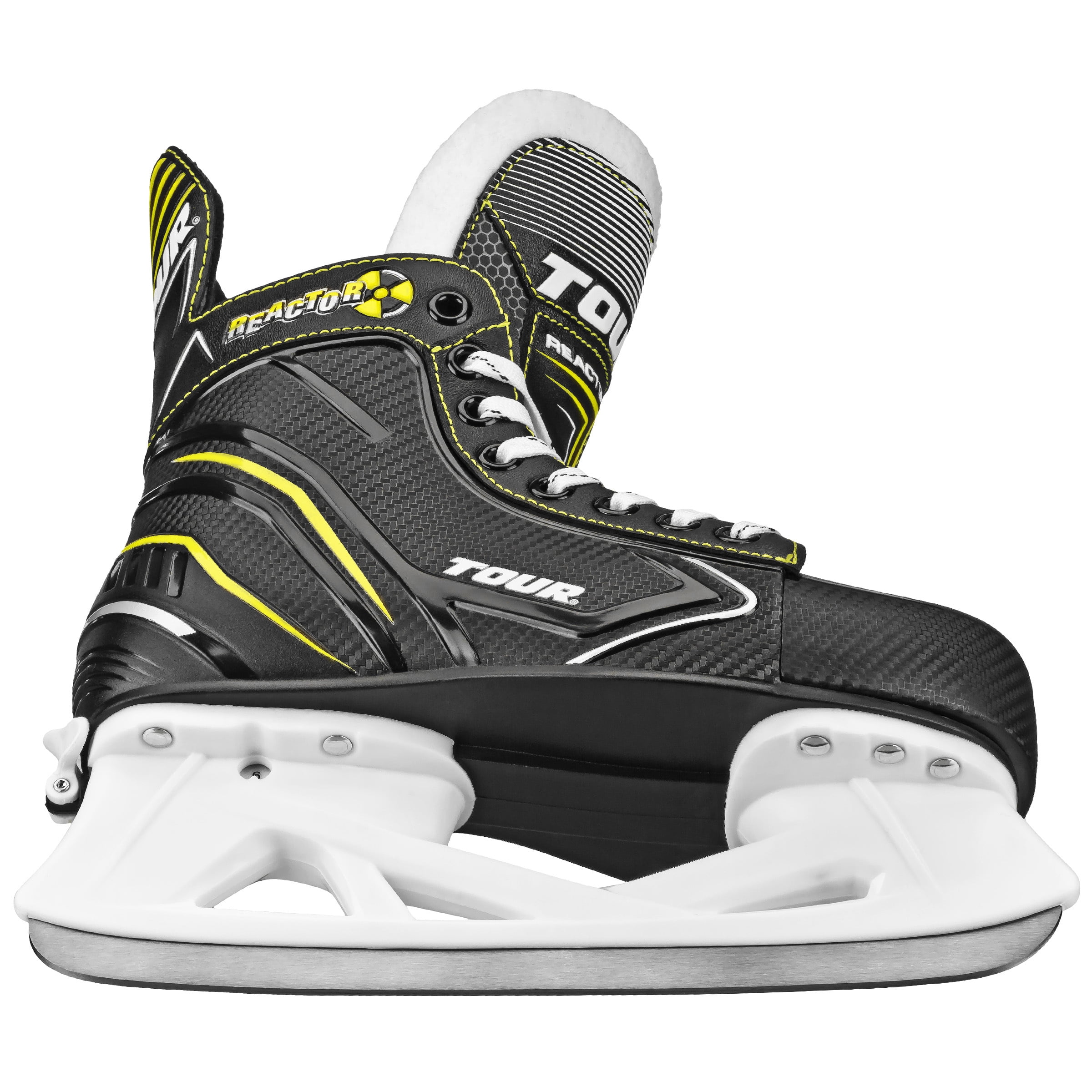 Tour Reactor Youth Hockey Adjustable Ice Skate Black size Small 13J-3