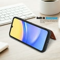 thumbnail image 5 of For Galaxy A15 5G 6.5" Case, Samsung A15 5G Wallet Case, Luxury PU Leather Case,Luxury Slim Folio Flip Kickstand Shockproof Cards Holder Wallet Case Cover -Brown, 5 of 7