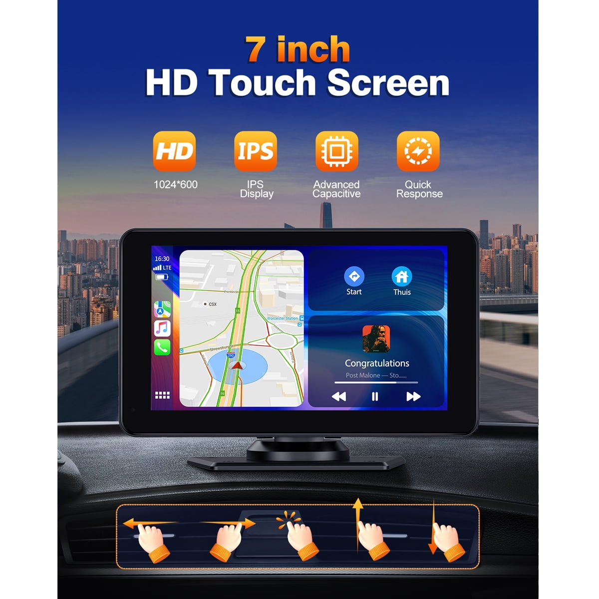 ワイヤレスカープレイ カーオーディオ一体型 9インチ タッチ ワイヤレスカープレイ カーオーディオ一体型 9インチ タッチ