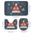 thumbnail image 3 of Shower Curtain Set 4 Piece include Shower Curtain and Rugs and Non Slip U Shaped Toilet Rugs Luxury Bathroom Decor Christmas Hat Pattern, 3 of 5