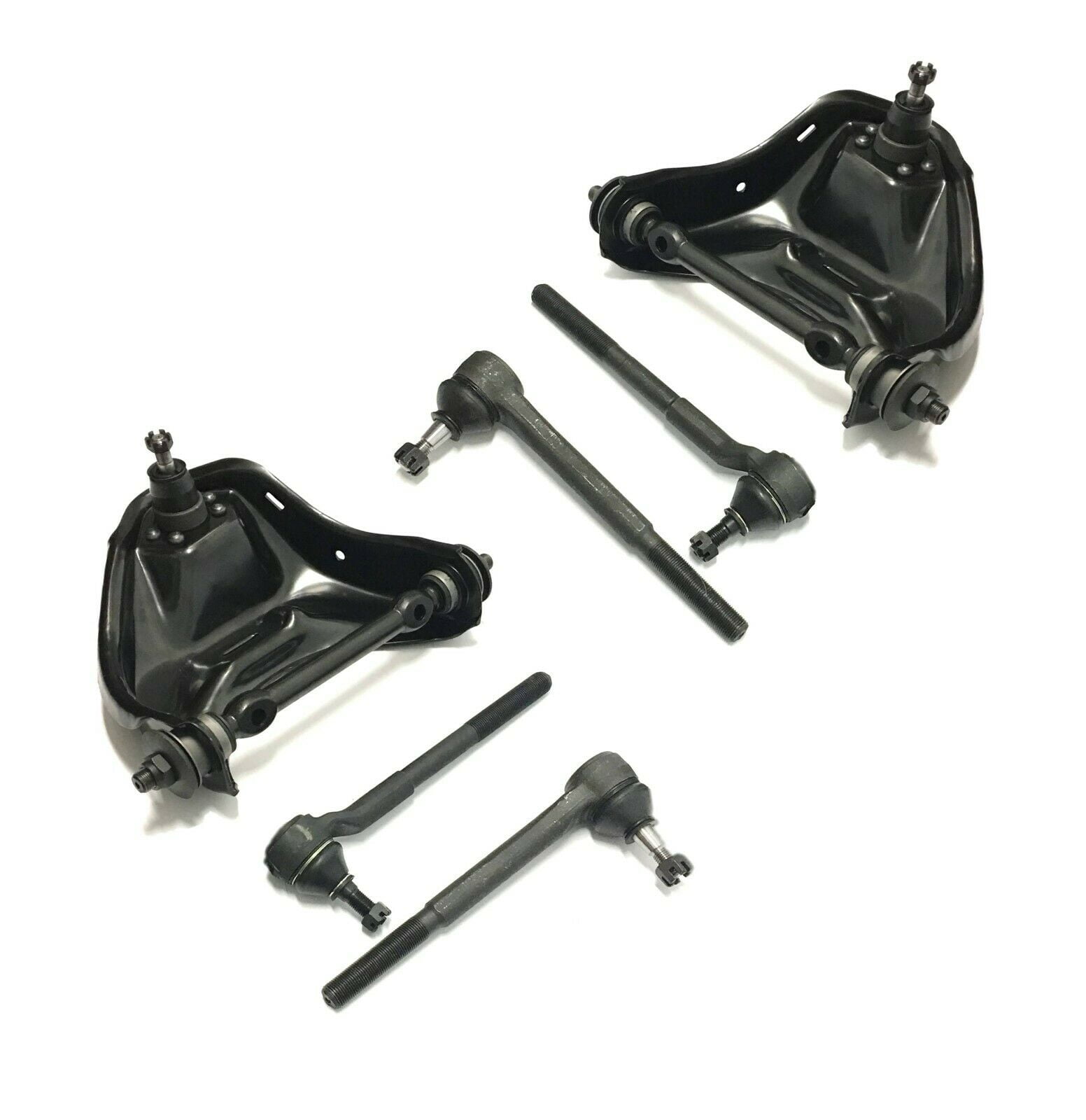 6 Pc Front Upper Control Arm and Ball Joints Tie Rod Ends Front Suspension Kit