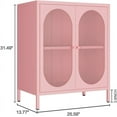 thumbnail image 3 of 2 Door Accent Cabinet,Metal Storage Cabinet with Adjustable Shelf,Buffet Sideboard for Bed Room,Living Room,Entryway,Hallway,Home,Hotel,Office,Garage,Kitchen,1 Removable Shelf., 3 of 17