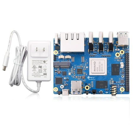 Orange Pi 5 Plus SSF20 4GB LPDDR4/4x Rockchip 8-Core 64-Bit Single Board Computer with eMMC Socket, Development Board Run Orange Pi/Ubuntu/Debian/Android 12 OS (Pi 5 Plus4G+Type-C Power Supply)