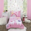 Parent's Choice 4-Piece Toddler Bedding Set, Pink, Llama