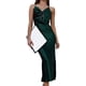thumbnail image 5 of Dinheiro Vestido de satén sin mangas con tirantes finos para mujer, vestido de cóctel, playa, fiesta de noche, cuello vuelto, vestidos midi de leopardo con lunares, XL, 5 of 7