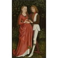 thumbnail image 2 of Anonymous 12x18 Black Ornate Wood Framed Double Matted Museum Art Print Titled - A Bridal Couple (C. 1470), 2 of 5