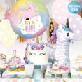thumbnail image 2 of 18 inch Glitter Pastel Unicorn Baby Foil Mylar Balloon - Party Supplies Decorations, 2 of 3