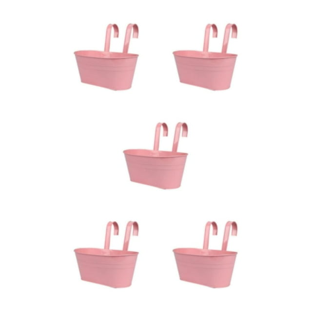 Wweixi Outdoor Hanging Pots For Plants Add Beauty And To Any Wall Stylish Pink 5Set