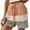 Orange, variant on IROINNID Women's High Waist Striped Colorblock Elastic Waist Casual Shorts