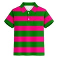 thumbnail image 4 of Gunia Boys Polo Shirt Striped Polka Print Short Sleeve Shirt Chest Pocket Casual Playwear Top Toddler Youth Summer 3-14 Years, 4 of 4