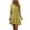 Yellow, variant on Vivianyo HD Women's Collar Half Button Tiered Shirt Mini Dress, Short Sleeve Solid Linen Blend Ruffle Hem Loose Dresses for Summer Beach, Women's Yellow, Sizes S-3XL