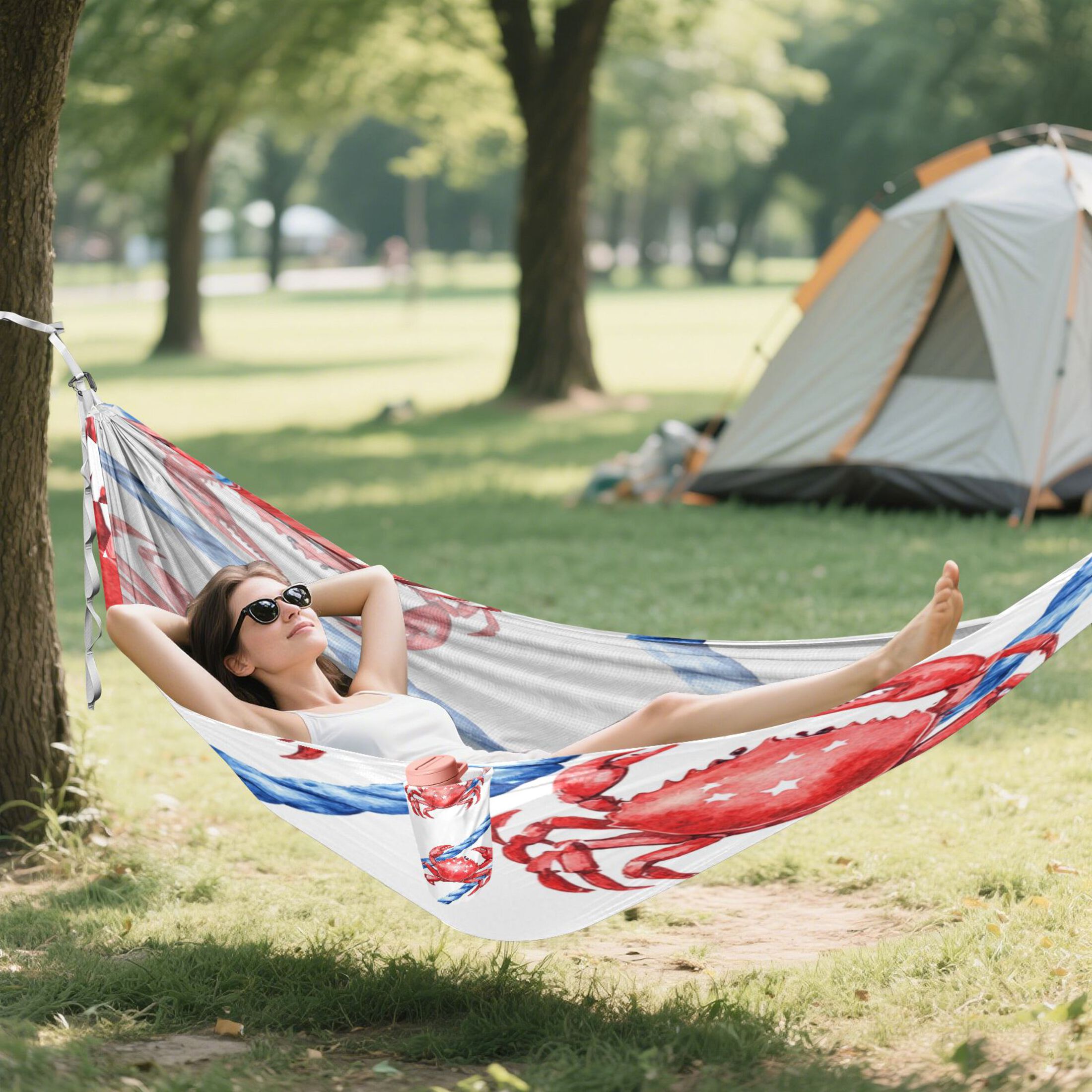 Hammock Camping Hammock Nylon Portable Hammock Travel Camping Hammock Super Beautiful Crab