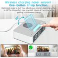 thumbnail image 4 of Multifunctional LED Mirror Digital Alarm Clock Desktop Electronic Clock with RGB Ambient Light Snooze Mode Temperature Display 10W Wireless Charging Function Replacement for iPhone Samsung Android, 4 of 9