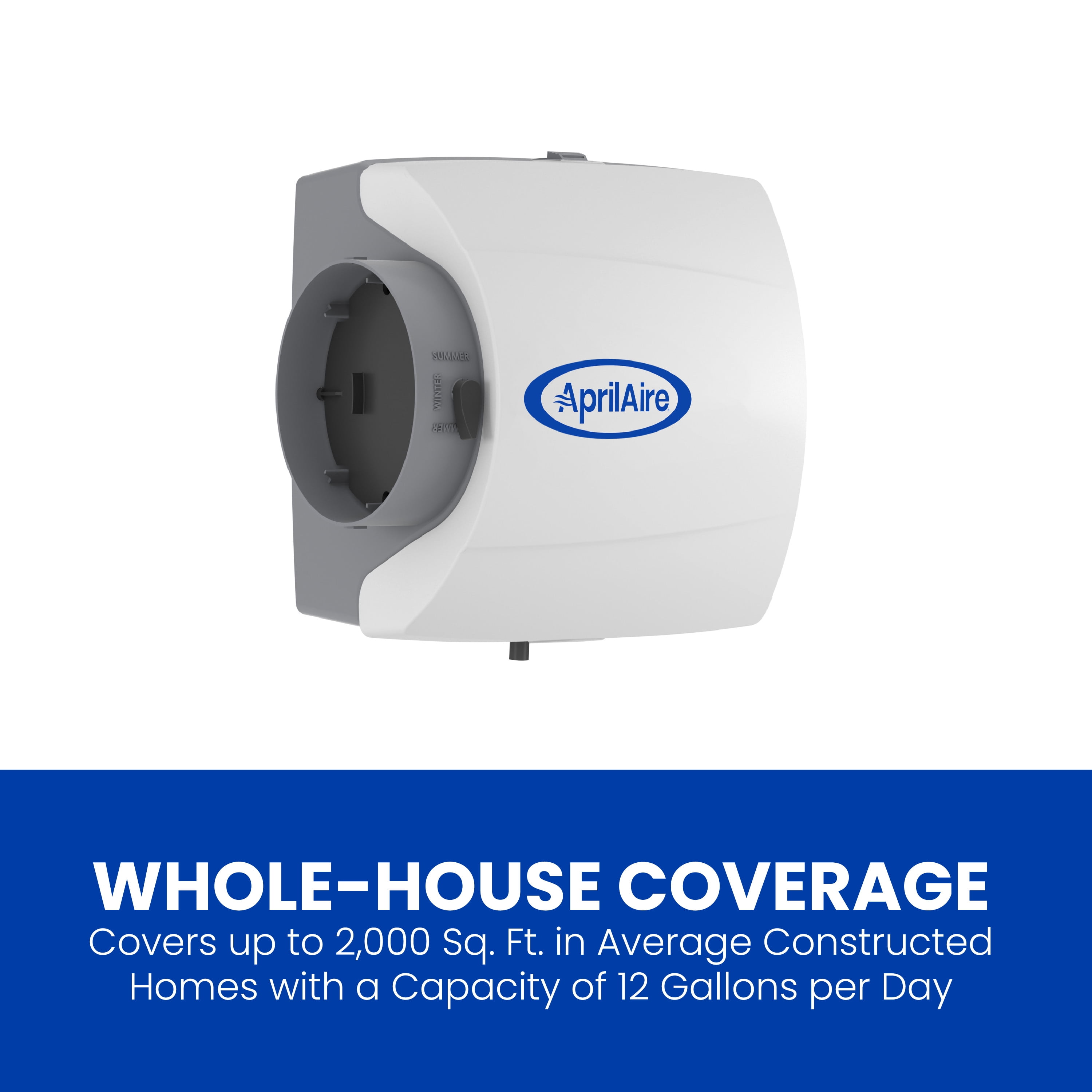 AprilAire 500 Whole-House Humidifier - Automatic - Large Capacity Water Saver Furnace Humidifier for Homes up to 3,000 Sq. Ft.