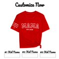 thumbnail image 6 of Women's Summer Tops BWASD Casual V Neck Short Sleeves Shirts Mama Graphic Blouses Outfits Personalised DIY Mothers Day Birthday For Mum Red S-XXXL, 6 of 7