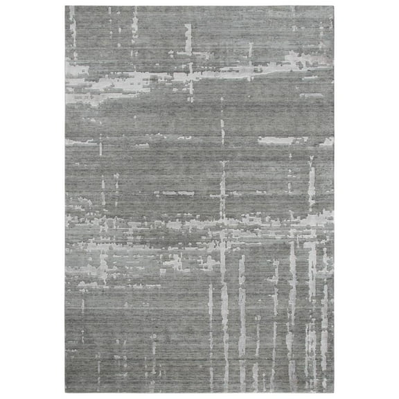 Alora Decor Radiant 8' x 10' Abstract Gray/Lt. Gray Hybrid Area Rug