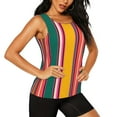 thumbnail image 2 of Gaeub Vertical Stripes Women's Workout Tank Tops Lightweight Sleeveless Shirts for Women for Athletic Running Tennis Yoga - Medium, 2 of 9